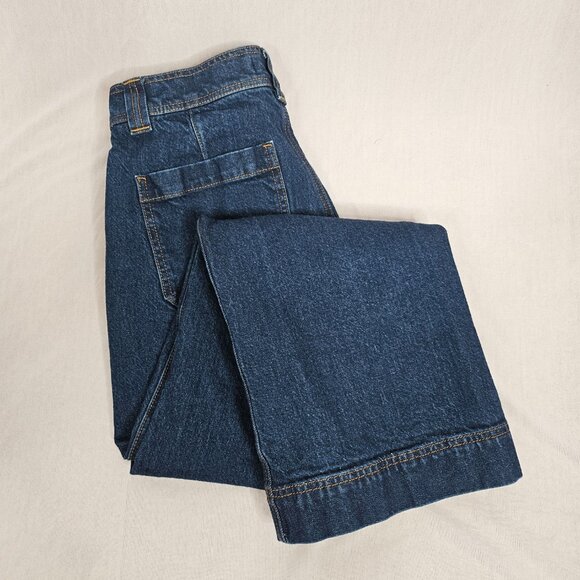 LOFT Dark Blue Women's Wide Leg Jeans, Size 2P (26P) - Picture 1 of 10